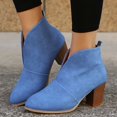 thumbnail image 2 of B91xZ Bottes Chelsea pour Femmes, Bottes Imperméables à Enfiler, Bleu Ciel 7, 2 of 5