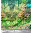 thumbnail image 2 of Soimoi Satin Silk Fabric Branch & Colorful Parrot Panel Printed Fabric 1 Yard 42 Inch Wide, 2 of 3