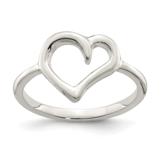 Bague Coeur Polie en Argent Sterling 925