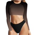 thumbnail image 4 of Birdeem Women Printed Long Sleeved Round Neck Split Swimsuit Swimwear, 4 of 9