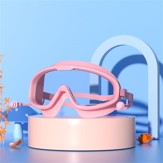 Kids Swimming Goggles - Large Frame HD Waterproof Eyewear - Adjustable Soft Silicone Seal & Eye Protection for Children
