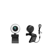 Webcam Light Control Full HD 8MP Webcam PC Laptop Live Streaming Flexible with Microphone ,Easy to Install