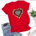 thumbnail image 2 of Hauts d'Été pour Femmes 2023 Femmes Décontracté Imprimé Manches Courtes Col Rond T-Shirt Ample Blouse Hauts, 2 of 3