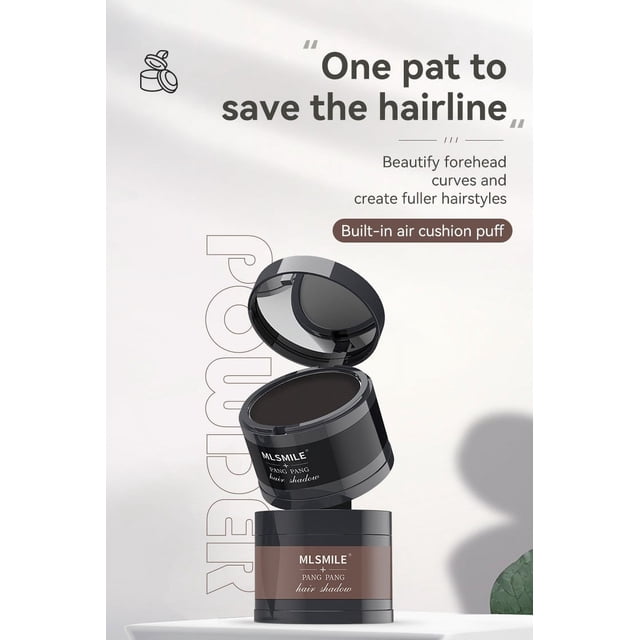 Herunwer Root Touch Up Hair Powder, Hairline Powder Instantly Conceals Hair Loss, Instantly Hair Color Shadow Cover Gray Hair Root, Enhance Hairline Powder for Women Men