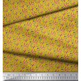 thumbnail image 3 of Soimoi Yellow polyester Crepe Fabric Polka Dots Fabric Prints By Yard 42 Inch Wide, 3 of 3