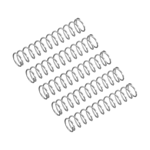 Unique Bargains Compression Spring, 5 Pack 304 Stainless Steel, 3mm OD, 0.3mm Wire, 15mm Length
