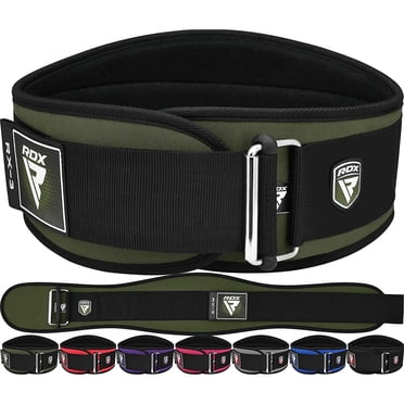 RDX Weight Lifting Belt, 6 Inch Curved Padded Back Lumbar Support, Functional Fitness Strength Training, Core Exercise Workout Bodybuilding Powerlifting Deadlifts Squats, Home Gym Equipment