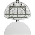 thumbnail image 4 of Kingfisher Lane 60.5" Round Bi-Fold Granite Folding Table in White, 4 of 4