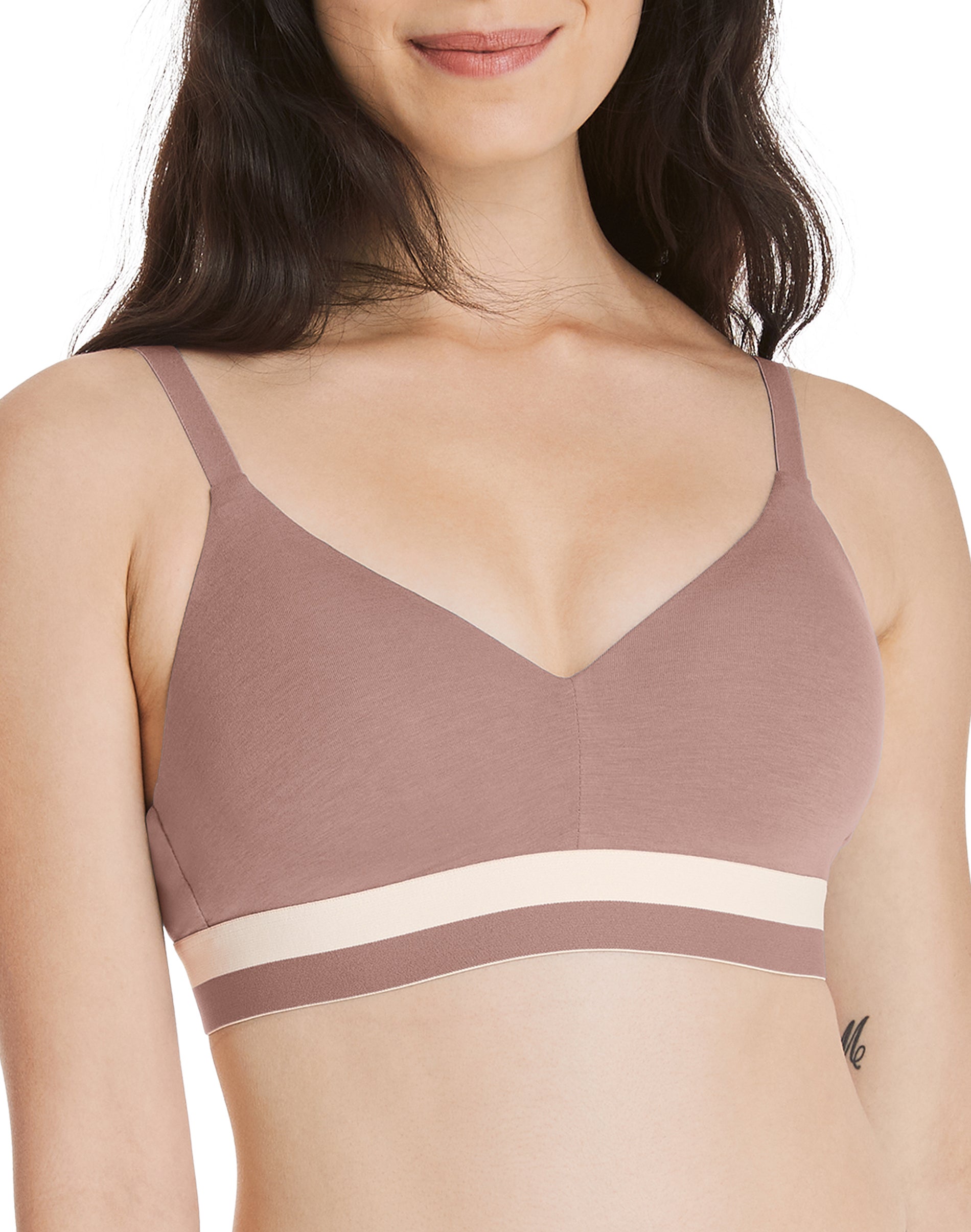 Hanes Womens Natural Lift Wireless Bra, XL, Earthen Tan