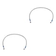 thumbnail image 4 of VONKY Motorcycle Brake Oil Hose Line Pipe Fitting Stainless Braided Steel Silver 80cm 2Set, 4 of 6