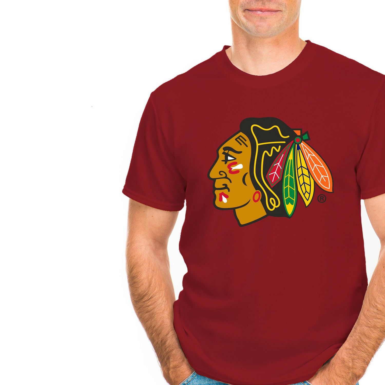 T-shirt à manches courtes pour hommes des Blackhawks de Chicago la LNH *Exclusivité en ligne