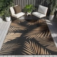 thumbnail image 1 of DEORAB 8'x10' Outdoor Rugs Patio Waterproof Outside Mat Reversible Plastic Camping Carpet,Black & Brown, 1 of 5