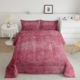 thumbnail image 1 of YST Red Ombre Comforter Set Queen Size 3Pcs,Watercolour Pattern Down Comforter For Kids Young,Gradient Pink Bedding Set,Abstract Art Aesthetics Quilt Set For All Season,Lightweight, 1 of 5