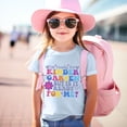 thumbnail image 2 of TZEWGL Mignon Imprimé Lettre Manches Courtes Col Rond Chemise Basique pour Tout-Petit Blouse pour Enfants Taille 6-7T, 2 of 5