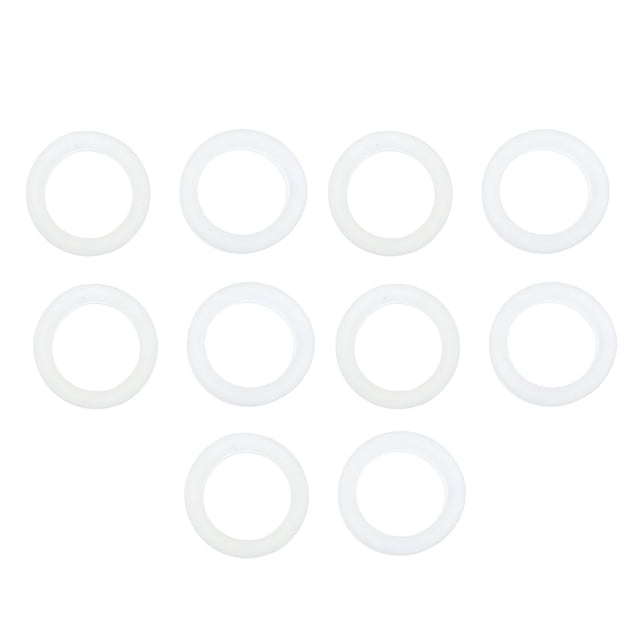 HILABEE 10x Finger Rings Grips for Hairdressing Barber Rubber - White