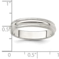 thumbnail image 2 of Bague en Argent Sterling 4 mm Demi-Ronde à Bord Perlé Taille 8, 2 of 2