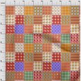 thumbnail image 4 of oneOone Polyester Spandex Orange Fabric Florals Craft Projects Decor Fabric Printed By The Yard 56 Inch Wide, 4 of 4