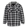thumbnail image 3 of RKSTN Mens Flannel Shirt Jacket with Quilted Lined Long Sleeve Plaid Coat Winter Button Down Hooded Thick Outwear Winter with Pockets, 3 of 5