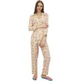 thumbnail image 2 of Bimba Pyjama Vert à Manches Longues pour Femmes avec Chemise, Tenue de Nuit-18, 2 of 6