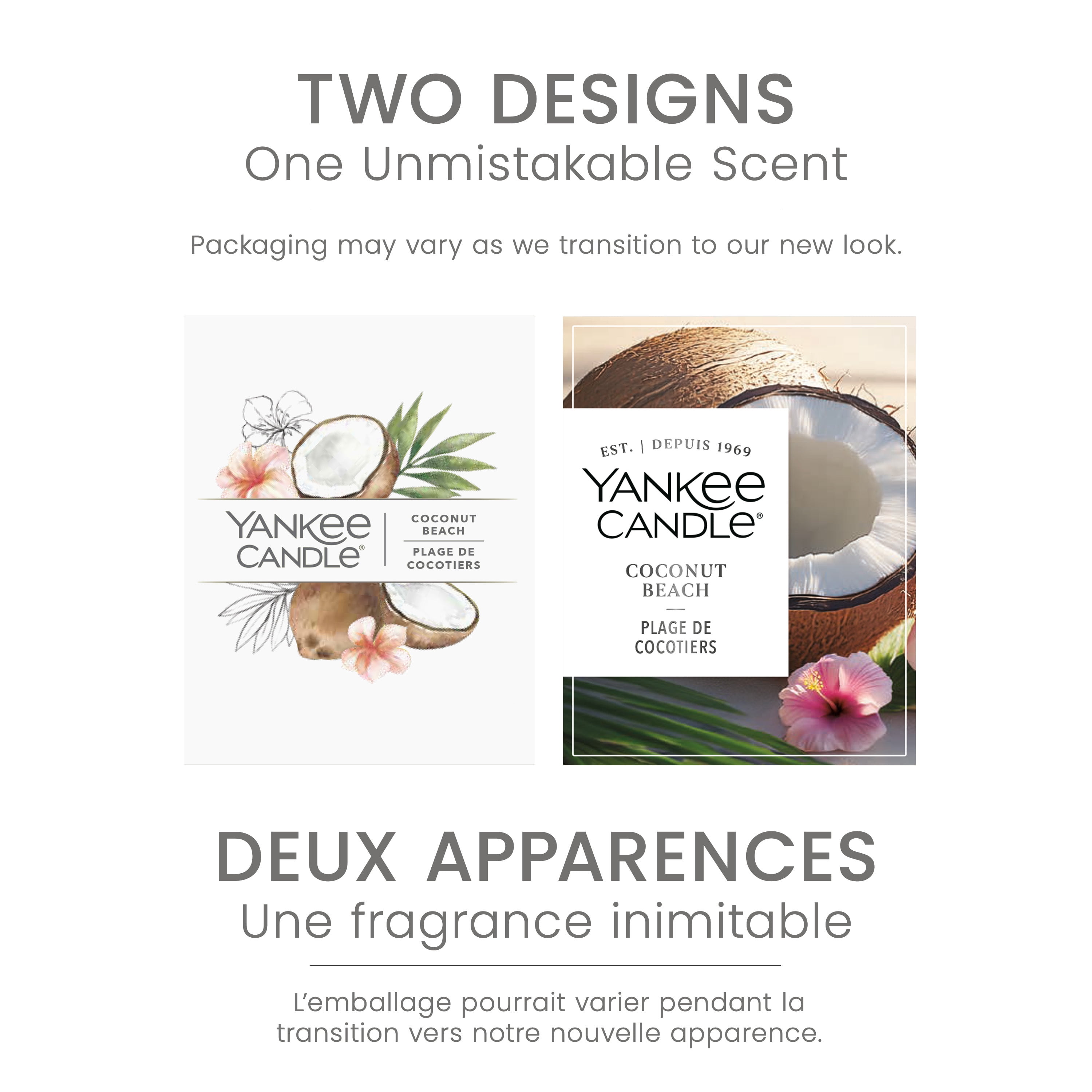 Bougie parfumée Yankee Candle Signature, plage de cocotiers, bougie pilier format moyen, parfumés avec jusqu’à 115 heures de temps de combustion, mélange de cire de soya pour un parfum constant