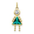 thumbnail image 1 of Pendentif Breloque Collier Pierre de Naissance Fille Décembre en Or Jaune 10k Enfant, 1 of 6
