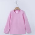 thumbnail image 2 of MIASHUI T-Shirt à Manches Longues Col Rond pour Filles Décontracté Couleur Unie Basique, Rose, 6-7 Ans, 2 of 3