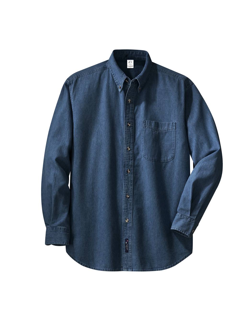 Gravity Threads Chemise en Denim à Manches Longues pour Hommes - Bleu Encre - 2X-très Grand