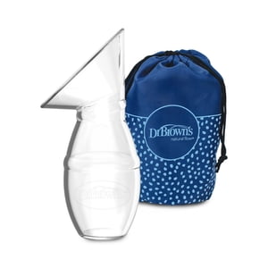 Dr. Brown's 100% Pompe à sein monopiéque en silicone, collecteur de lait avec sac de voyage