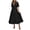 Black, variant on LOVZFMLL Ladies Casual Fashion Puff Sleeve V-Neck Long Dress Purple M