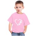 thumbnail image 2 of vdgthytj T-Shirts de la Saint-Valentin pour Tout-Petits Garçons Filles, Enfants, Col Rond Imprimé, Manches Courtes, Hauts, T-Shirt Graphique, Blouse, 2 of 6