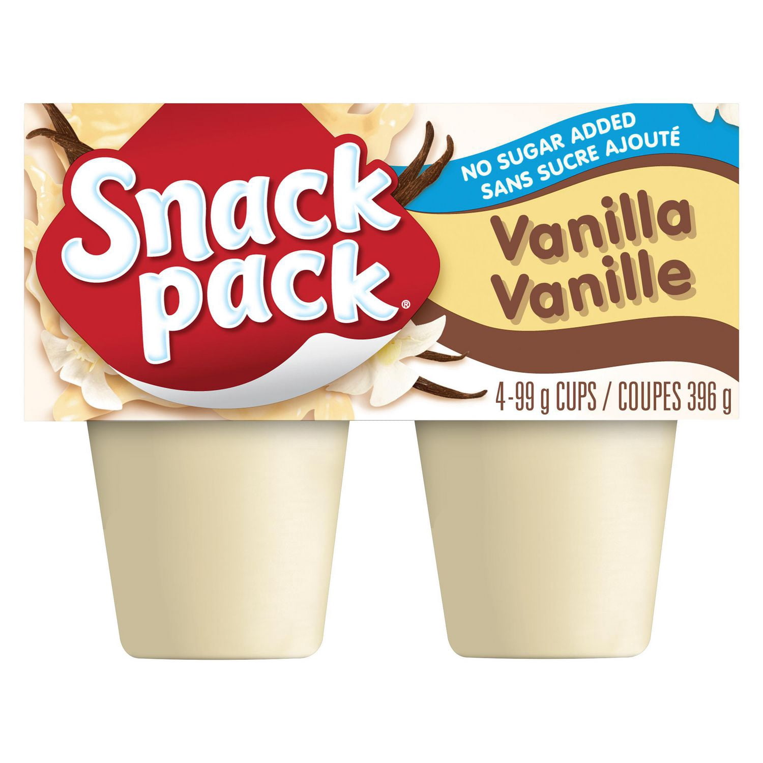 Snack Pack® No Sugar Added Vanilla Pudding Cups