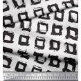 thumbnail image 3 of Soimoi White Poly Georgette Fabric Square Geometric Printed Fabric 1 Yard 42 Inch Wide, 3 of 3