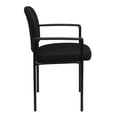 thumbnail image 3 of Comfort Black Fabric Stackable Steel Side Reception Chair with Arms, 3 of 9