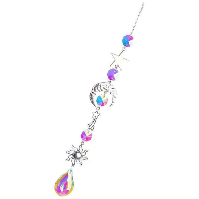 serony Crystal Wind Chime Hanging Sparkling Handmade Prisms Pendant A