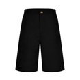 thumbnail image 4 of Men's Linen Shorts Classic Slim - Elastic Waist Summer Beach Pants, 7 Inch Inseam, 70% Rayon 30% Linen, 4 of 6