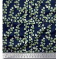 thumbnail image 1 of Soimoi Blue Poly Georgette Fabric Leaf Leaves Decor Fabric Printed Yard 42 Inch Wide, 1 of 3