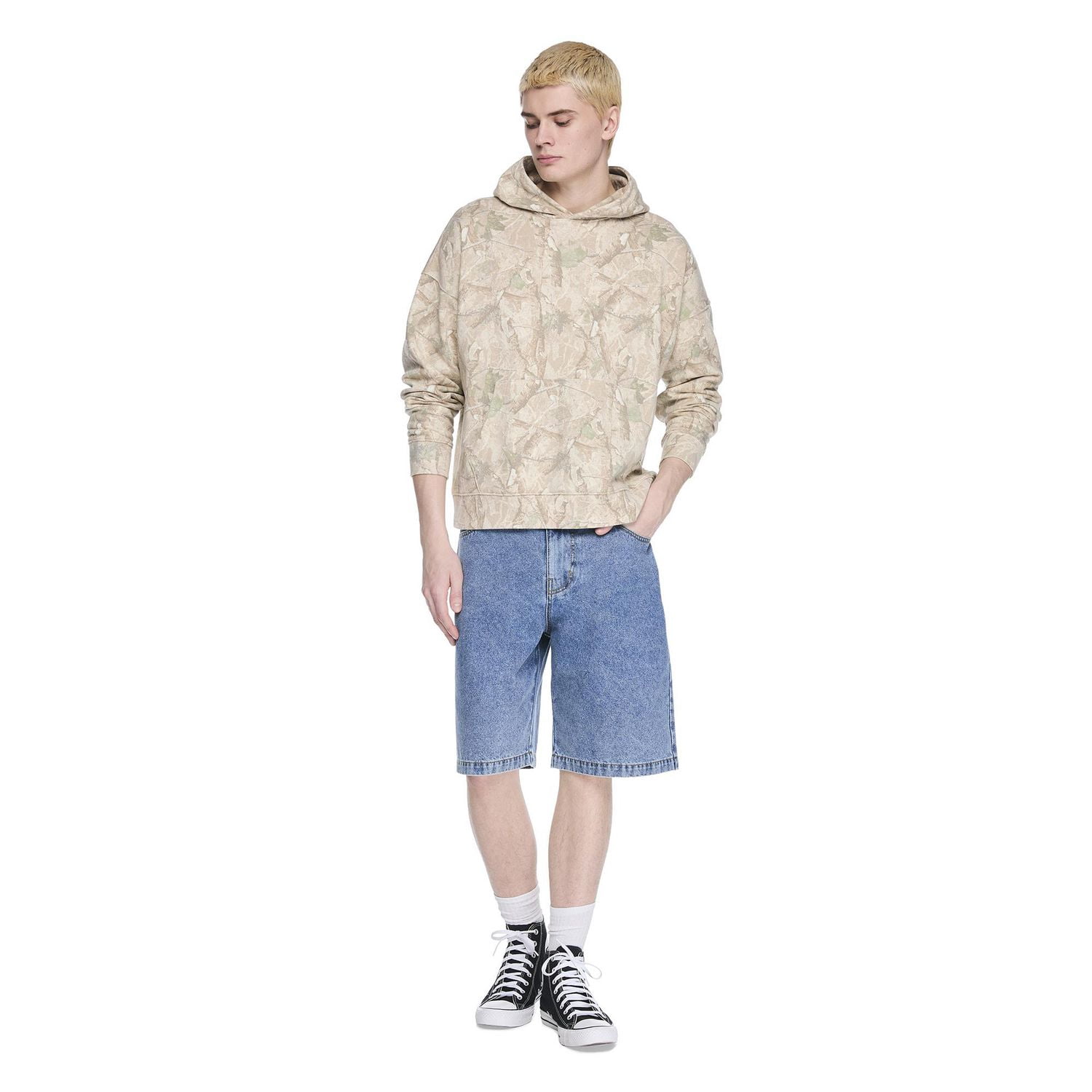 Short ample en denim No Boundaries pour hommes