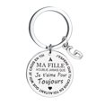 thumbnail image 4 of Freach DIY To My Daughter Stainless Steel Last Name 26 Letter Keychain 3x3cm, 4 of 8