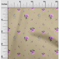 thumbnail image 2 of oneOone Velvet Beige Fabric Floral Sewing Material Print Fabric By The Yard 58 Inch Wide, 2 of 4