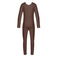 thumbnail image 2 of Manyakai Combinaison de Danse Ballet Manches Longues Gymnastique Marron m, 2 of 5