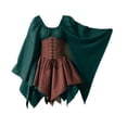 thumbnail image 2 of DPTALR Halloween Femmes Costumes de Cosplay Gothique Rétro Robe Corset à Manches Longues, 2 of 9