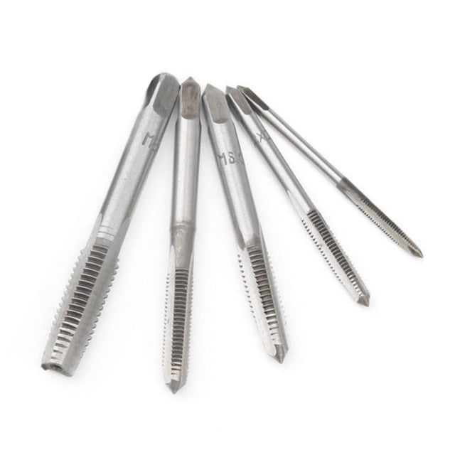 FlyFlise Ensemble de Tarauds à Vis pour Machine à Filetage Métrique M3 M4 M5 M6 M8, Tarauds à Vis 5 Pcs