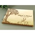 thumbnail image 4 of Tree Wedding Guest Book With Deer Wooden Personalized Name And Date Photo Albums Custom Scrapbook, 4 of 6