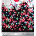 thumbnail image 3 of oneOone Georgette Viscose Fabric Artistic Flower Panel Decor Fabric Printed BTY 42 Inch Wide, 3 of 3