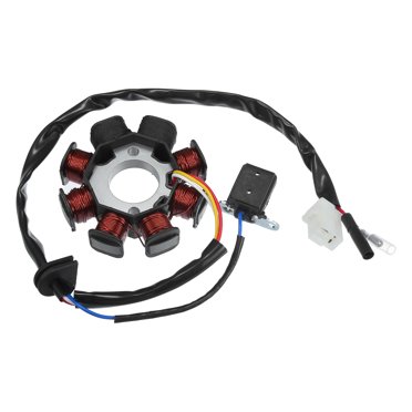 Unique Bargains 4 Fils 8 Pôles AC Moto Magnéto Stator pour Moteur 50cc 80cc 100cc GY6 pour ATV Scooter Go-Kart UTV
