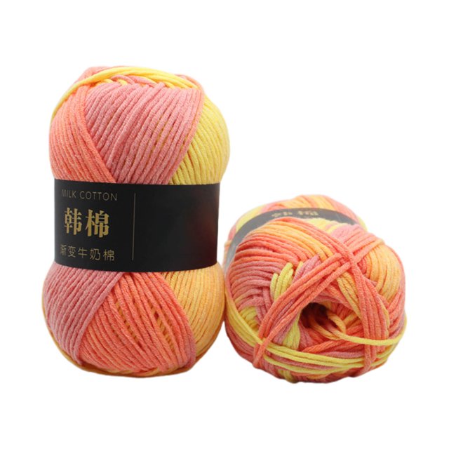 Colorful Hand Knitting 50g Knitting Crochet Milk Soft Baby Cotton Wool Yarn