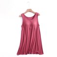 thumbnail image 3 of Robe de Nuit pour Femmes en Liquidation avec Soutien-Gorge Intégré, Vêtement de Nuit pour Femmes Grande Taille, Nuisette Sans Manches, Robe de Sommeil Débardeur, Combinaison Intégrale, Tenue de Détente, Robe, Chemises de Nuit, Robes de Nuit pour Femmes, Nouveau Rouge G, 3 of 9