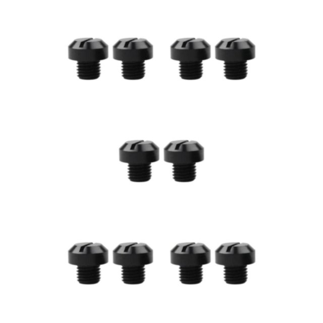 maskred 2 Pcs M10x1.25 Rétroviseurs Filetage Vis Boulons Bouchon Trou Noir Positif 10mm 5Set