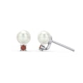 thumbnail image 1 of Freshwater Pearl with Birthstone Stud Earrings, 1 of 2