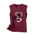 thumbnail image 5 of Timegard Camisoles pour Femmes Col Rond Imprimé Cœur Sans Manches Confortables Décontractées Amples Chemises Hauts Blouse, 5 of 5